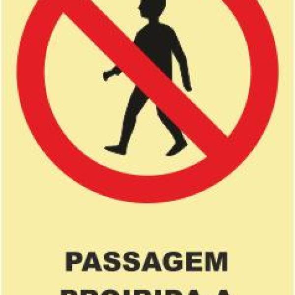 Sinais de Proibição - Fotoluminescente 1F. 200x300mm