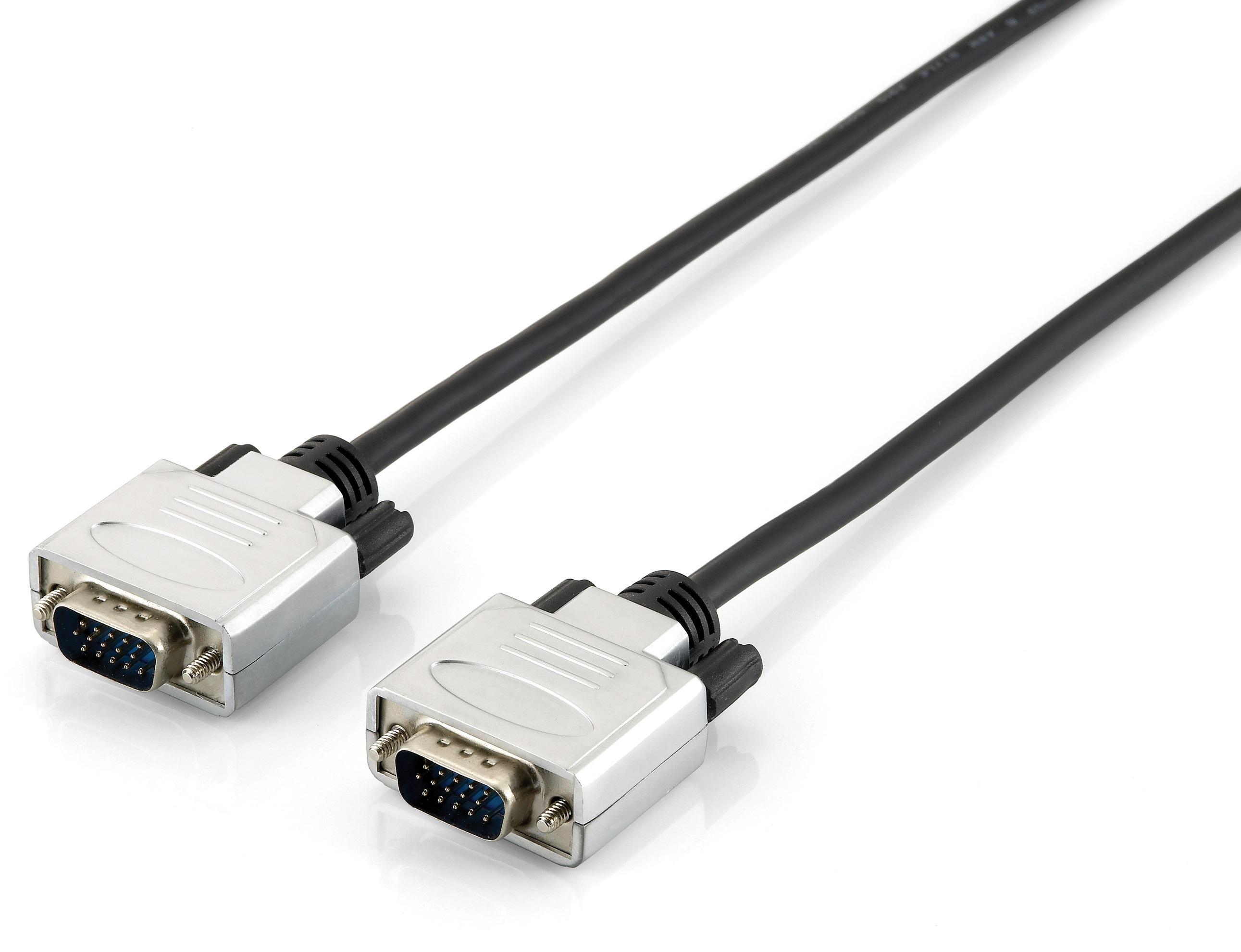 Cabo EQUIP VGA 3+7 M/M 15m HD15, preto - 118865