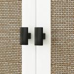 Móvel sobre Sanita Armário sobre Sanita com 2 Portas com Frente em Vime Compartimento e Prateleira Ajustável 60x19,5x160 cm Branco