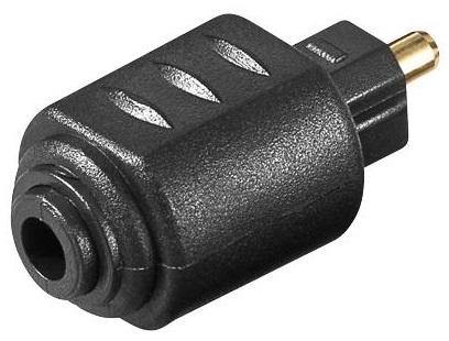 Adaptador Óptico Jack 3,5mm (Mini Toslink) Femea - Toslink Macho