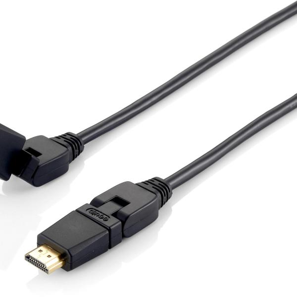 Cabo HDMI A Macho - HDMI A Macho Rotativo (2 mts) - EQUIP