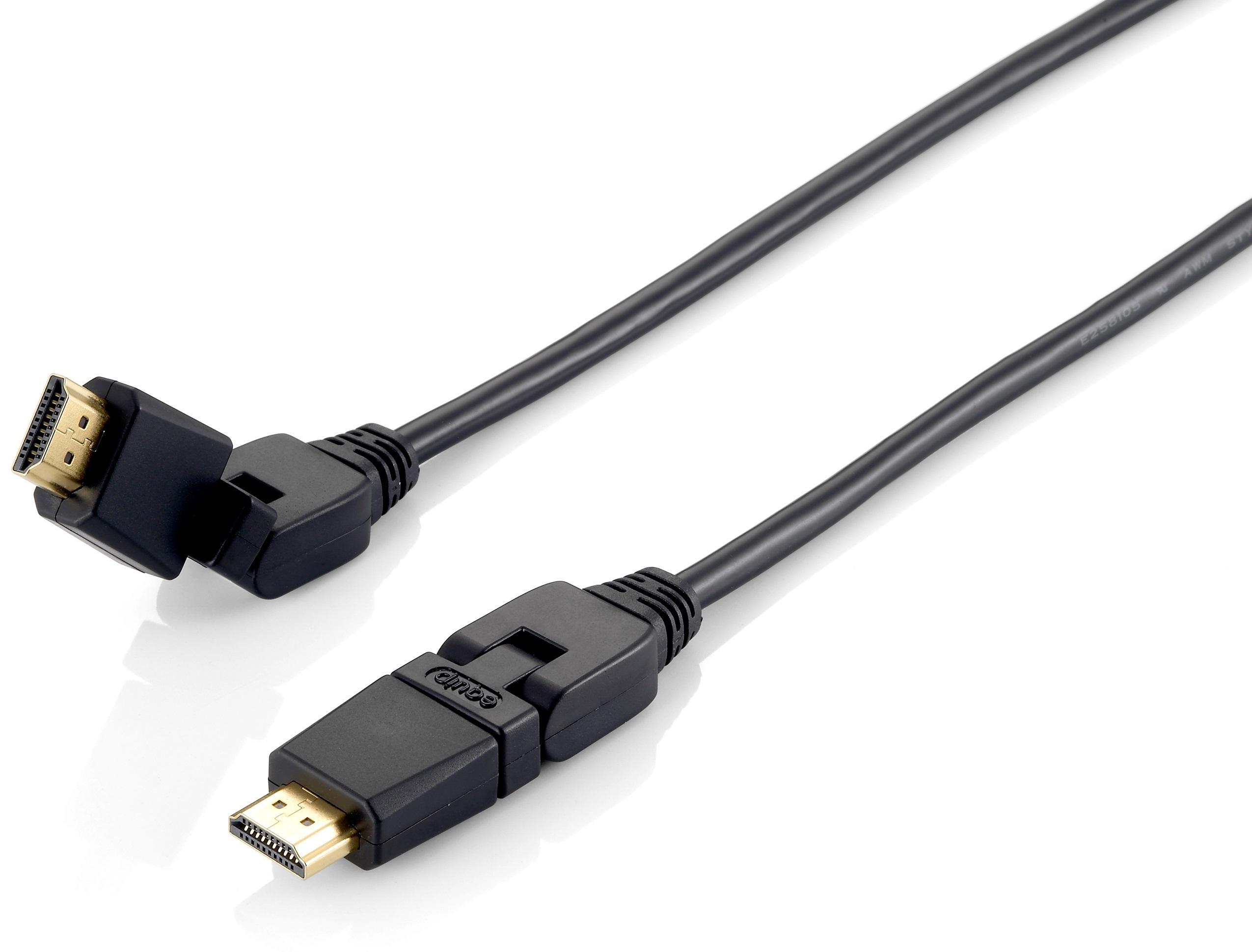 Cabo HDMI 2.0 Macho - Macho Swivel (3 mts) - EQUIP