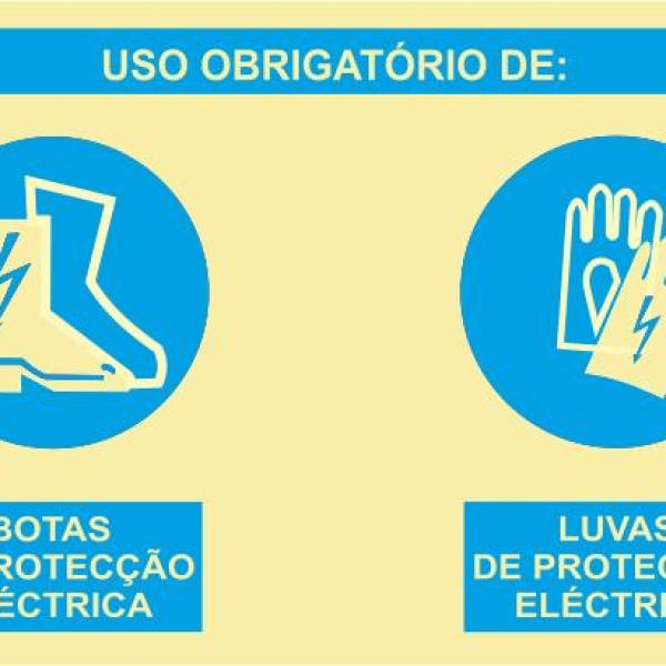 Sinal Composto - Fotoluminescente 1F. 400x300mm
