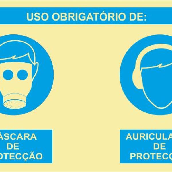 Sinal Composto - Fotoluminescente 2F. fiz. (90º com a Parede) 400x300mm