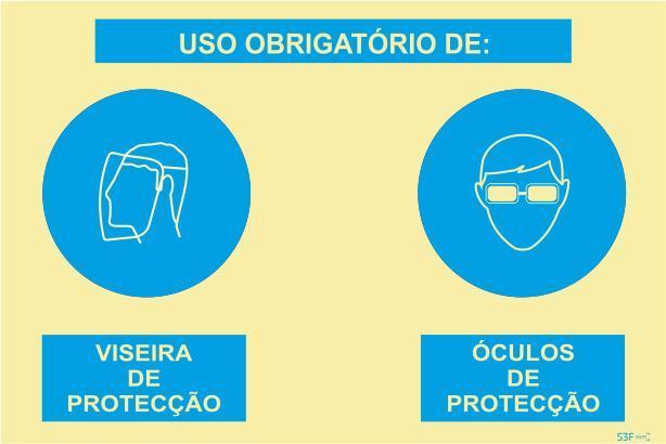 Sinal Composto - Fotoluminescente 2F. (Aplicação por Suspensão) 400x300mm