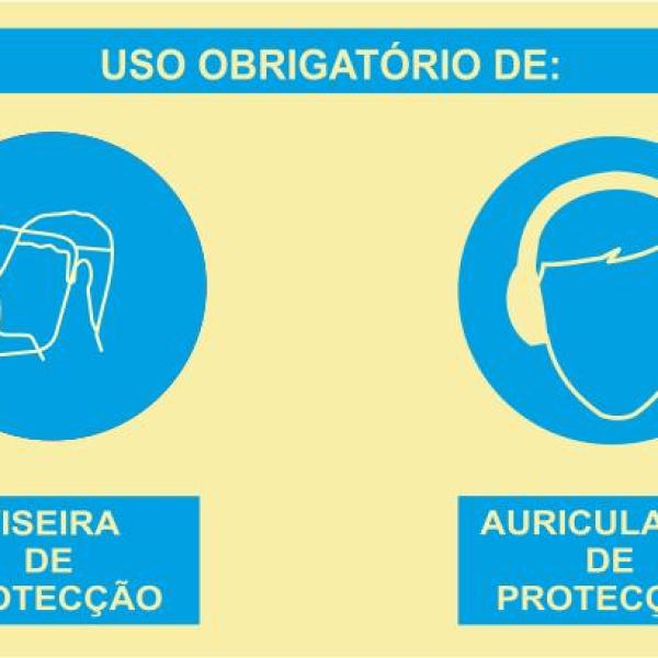 Sinal Composto - Fotoluminescente 2F. (Aplicação por Suspensão) 400x300mm