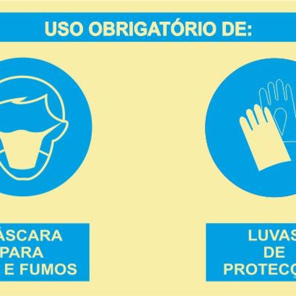 Sinal Composto - Fotoluminescente 1F. 400x300mm