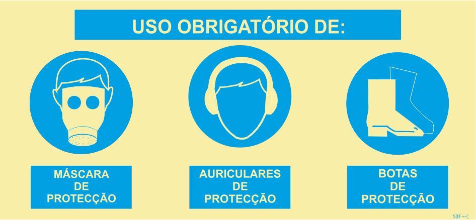 Sinal Composto - Fotoluminescente 2F. (Aplicação por Suspensão) 600x300mm