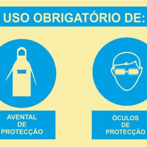 Sinal Composto - Fotoluminescente 1F. 800x300mm