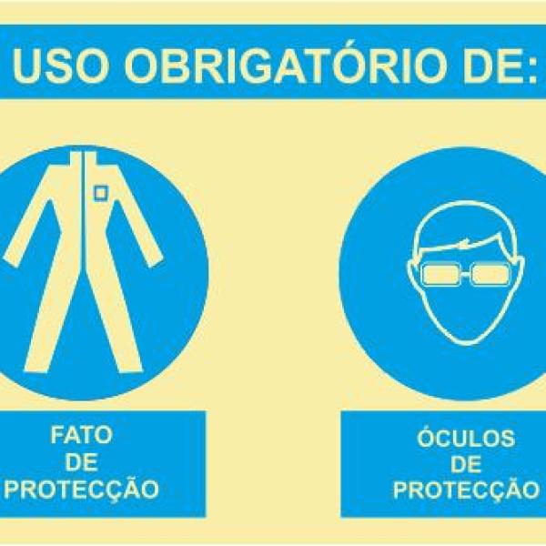 Sinal Composto - Fotoluminescente 1F. 1200x400mm