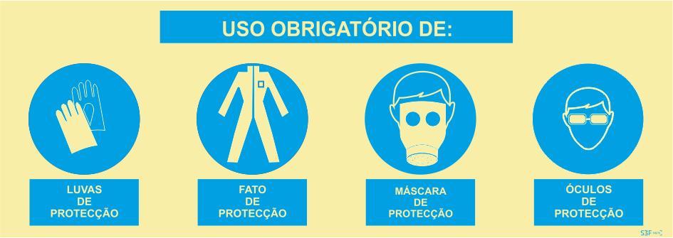 Sinal Composto - Fotoluminescente 1F. 1200x400mm