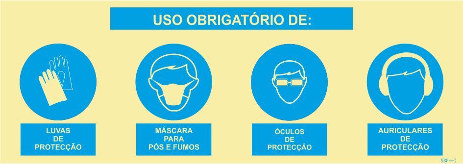 Sinal Composto - Fotoluminescente 1F. 1200x400mm