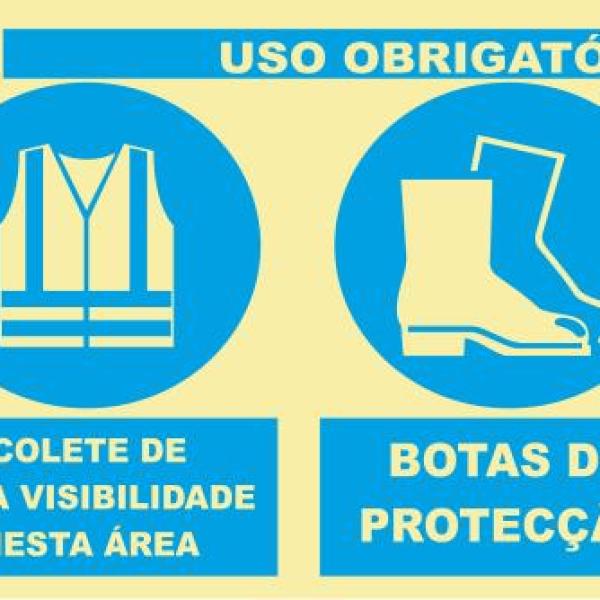 Sinal Composto - Fotoluminescente 1F. 1200x400mm