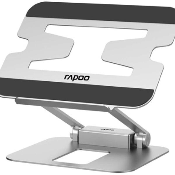 Suporte de Mesa p/ Computador Portátil c/ Docking USB - C (HDMI / RJ45 / 2xUSB 3.0 / 2x USB - C) - RAPOO