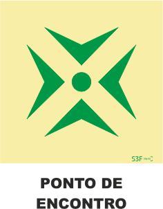 Sinais da Marinha - Fotoluminescente 2F. (45º com a Parede) 300x300mm
