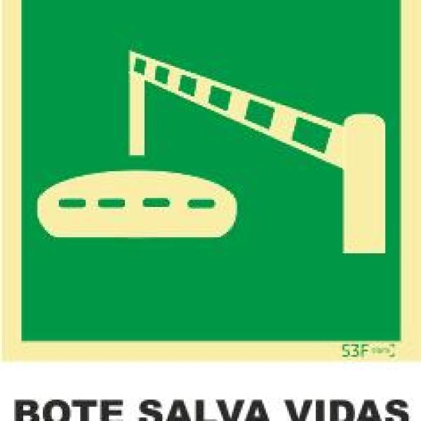 Sinais da Marinha - Fotoluminescente 2F. (Aplicação por Suspensão) 400x400mm