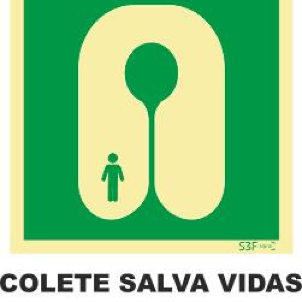 Sinais da Marinha - Fotoluminescente 2F. (Aplicação por Suspensão) 400x400mm