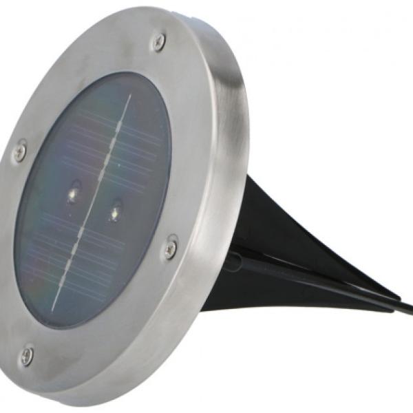 Projetor Encastar de Chão LED Solar Exterior (Ø 12cm) - GRUNDIG