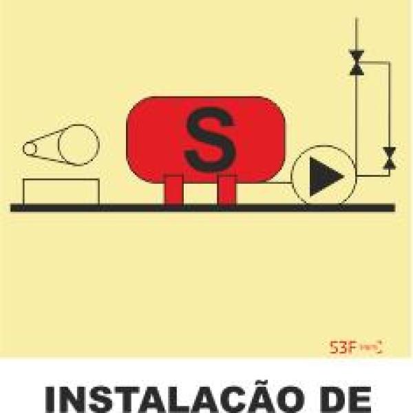 Sinais da Marinha - Fotoluminescente 2F. (Aplicação por Suspensão) 400x400mm