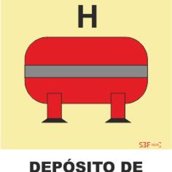 Sinais da Marinha - Fotoluminescente 2F. (Aplicação por Suspensão) 300x300mm