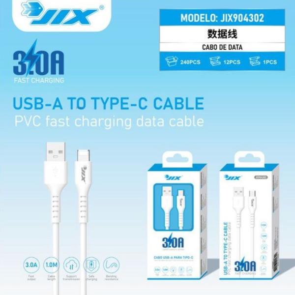 Cabo de Dados USB-A para Type-C (1M) – 3.0A