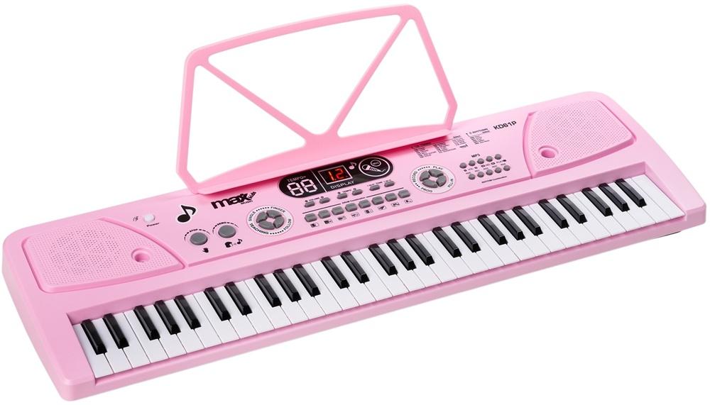 Teclado Eletrónico 61 Teclas a Bateria c/ Microfone (KD61P) - MAX
