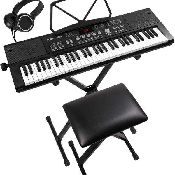 Kit Premium Teclado Eletrónico 61 Teclas + Acessórios (KB15SET) - MAX