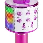 Microfone KMI5G Bluetooth c/ Altifalante e LEDs (Rosa) - MAX
