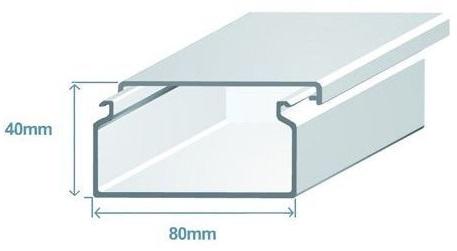 Calha 80x40mm Branca (2 mts) - EFAPEL