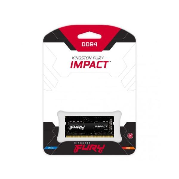 Memória RAM Fury Impact 8GB (1x8GB) DDR4 - 3200MHz CL20 (Preto) - KINGSTON