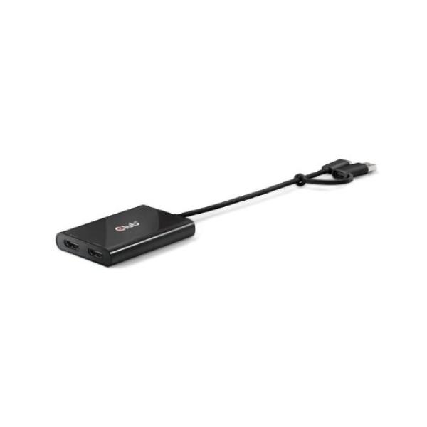 VIDEO SPLITTER CLUB3D USB-C A DUAL HDMI
