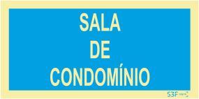 Sinal de Condomínio - Fotoluminescente 2F. (Aplicação por Suspensão) 400x200mm
