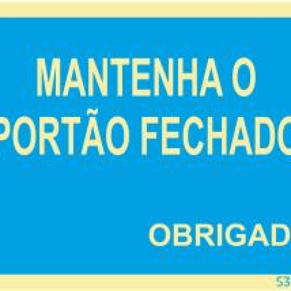 Sinal de Condomínio - PVC Opaco 200x150mm