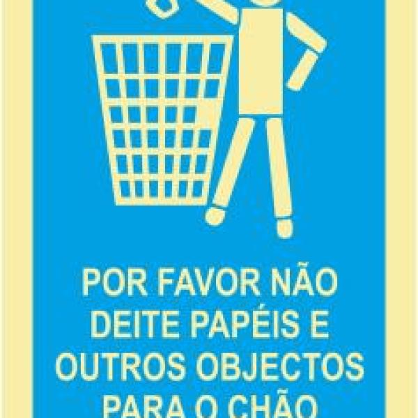 Sinal de Condomínio - Fotoluminescente 2F. (45º com a Parede) 100x150mm