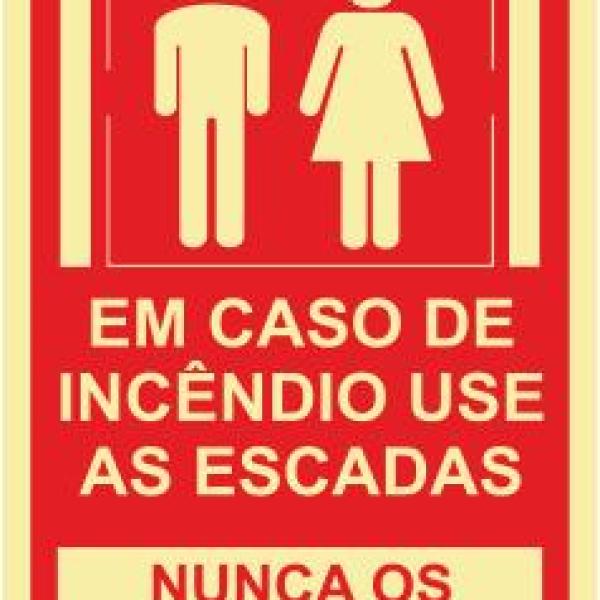 Sinal de Condomínio - Fotoluminescente 2F. fiz. (90º com a Parede) 100x150mm
