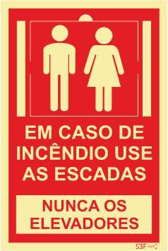 Sinal de Condomínio - Fotoluminescente 2F. (Aplicação por Suspensão) 100x150mm