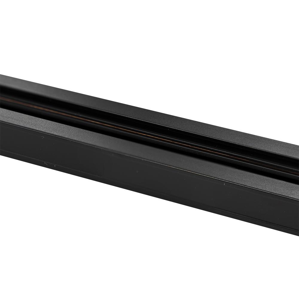 Calha Track Light p/ Projectores 2 Vias (2 mts) - Preto