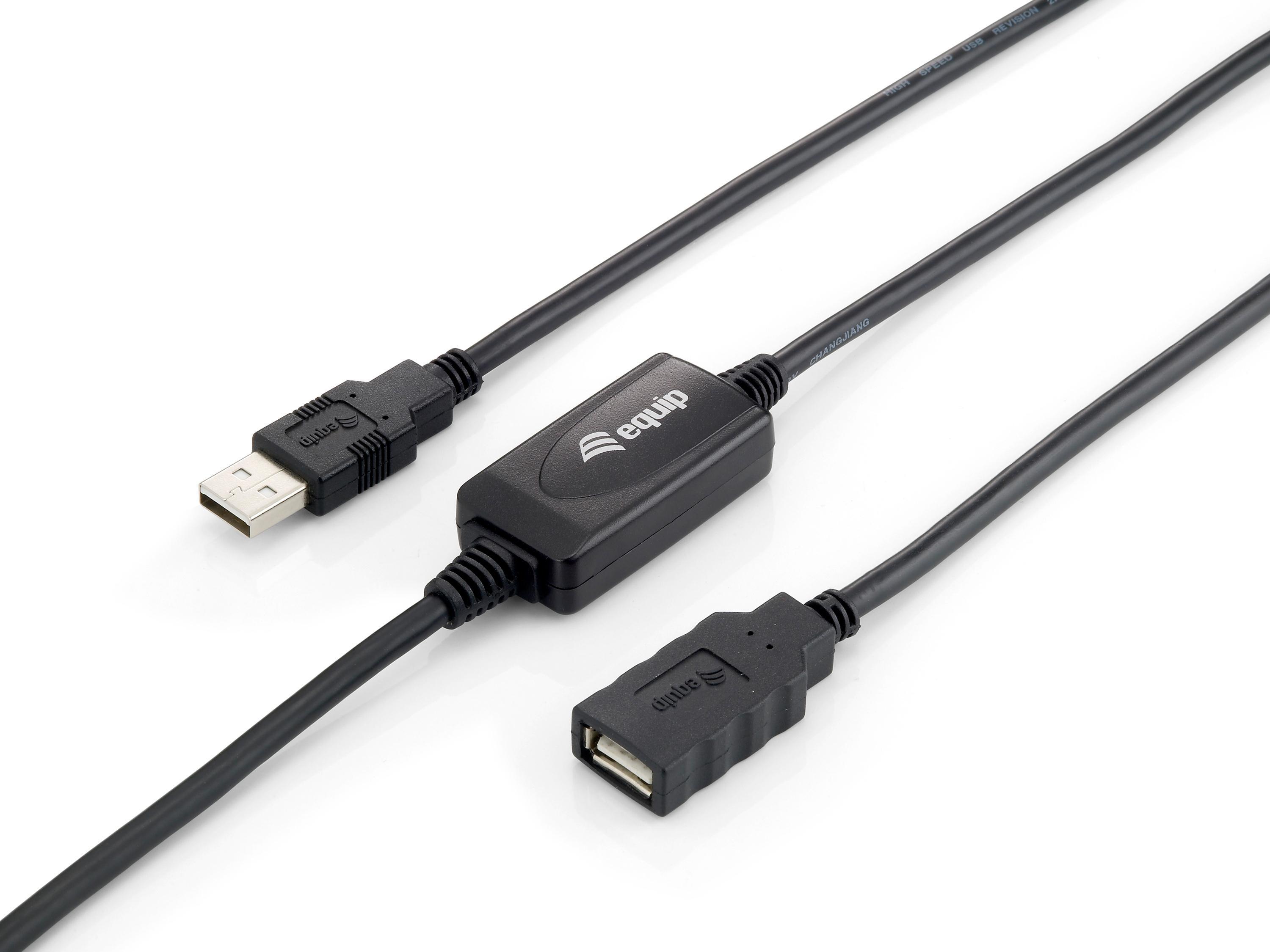 Cabo Extensão USB 2.0 A Macho - USB 2.0 A Femea (10 mts) - EQUIP