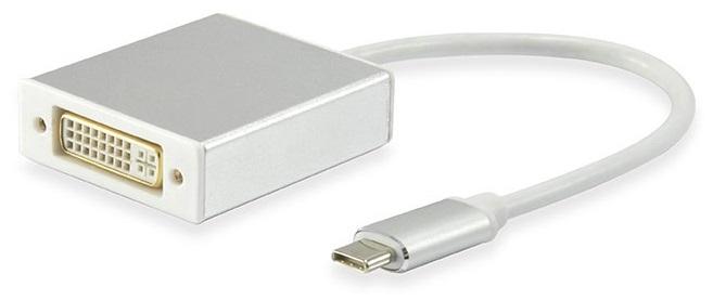 Conversor USB - C Macho para DVI Fêmea (15cm) - EQUIP