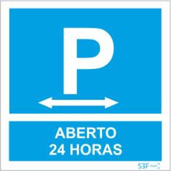 Sinais de Parque de Estacionamento - Fotoluminescente 1F. 400x400mm