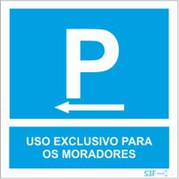 Sinais de Parque de Estacionamento - Alumínio (0.8mm espessura) 300x300mm
