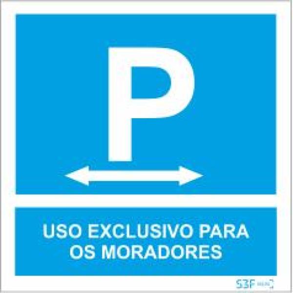 Sinais de Parque de Estacionamento - Fotoluminescente 1F. 300x300mm