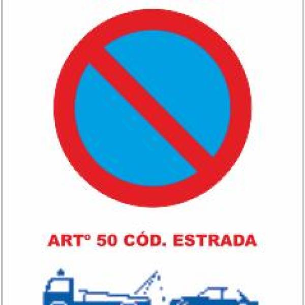 Sinais de Parque de Estacionamento - Fotoluminescente 1F. 400x600mm
