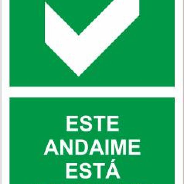 Sinal de Estaleiro - Fotoluminescente 1F. 400x600mm