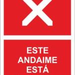 Sinal de Estaleiro - PVC Opaco 600x100mm