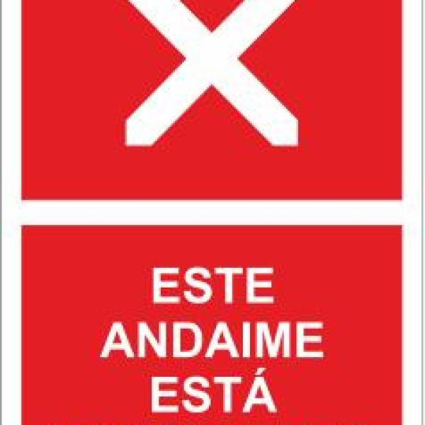 Sinal de Estaleiro - PVC Opaco 600x100mm