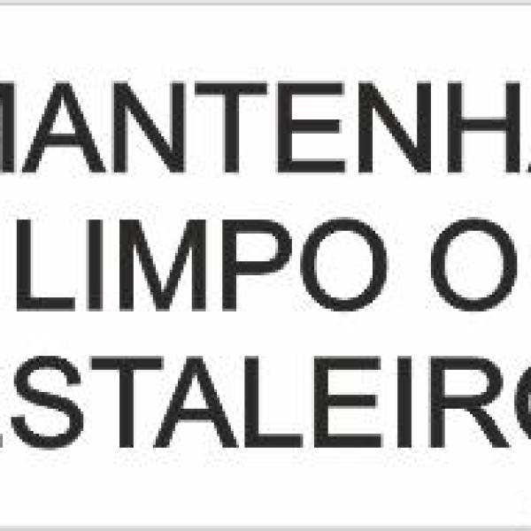 Sinal de Estaleiro - Vinil 400x300mm