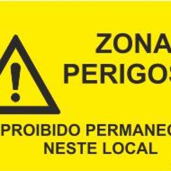 Sinal de Estaleiro - Alumínio (0.8mm espessura) 400x300mm