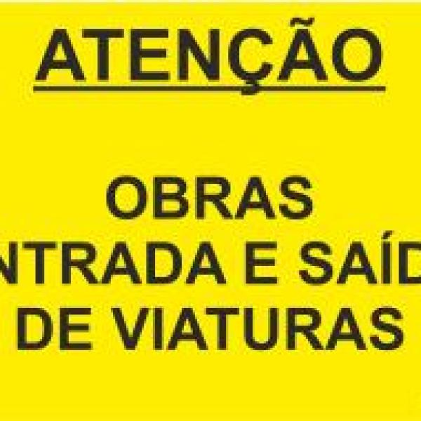 Sinal de Estaleiro - PVC Opaco 400x300mm