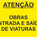 Sinal de Estaleiro - PVC Opaco 600x400mm